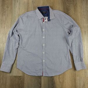 Bugatchi Shaped Fit Button Up Shirt Size XL